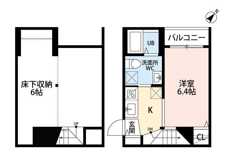 BIOS新水前寺(ワンルーム/1階)の間取り写真