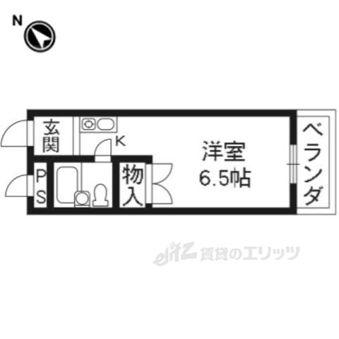 ハイツ池本Ⅱ(1K/3階)の間取り写真