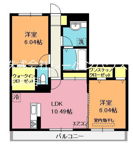 グランヴェール・I(2LDK/3階)の間取り写真