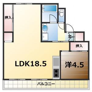FLORA KITAKATA 2号棟(1LDK/5階)の間取り写真