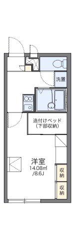 レオパレス天満(1K/2階)の間取り写真