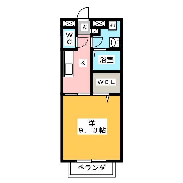 GRACIA(1K/2階)の間取り写真