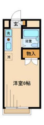 ハビタス調布(ワンルーム/1階)の間取り写真