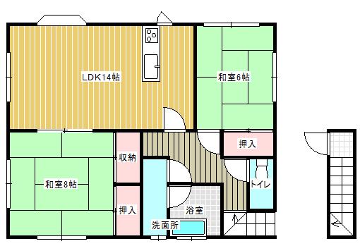 N COURTII(2LDK/3階)の間取り写真