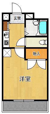 レオパレスツツミ28(1K/1階)の間取り写真