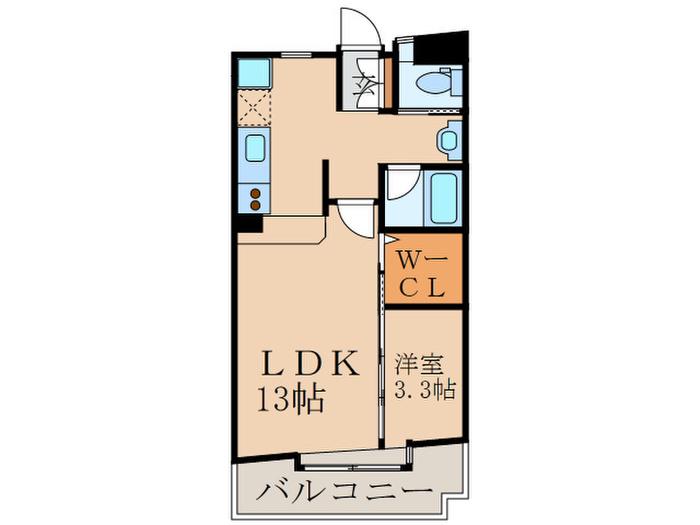 サンヒルズ若久(1LDK/3階)の間取り写真