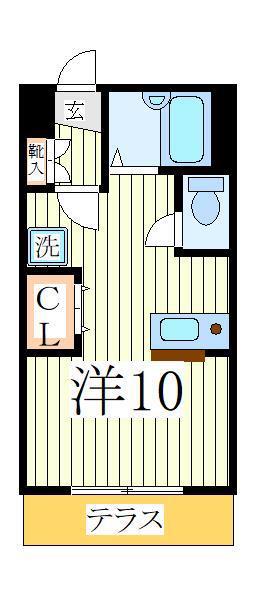 ドゥレーヴ(ワンルーム/1階)の間取り写真