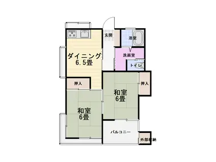 トマルコーポ(2DK/2階)の間取り写真