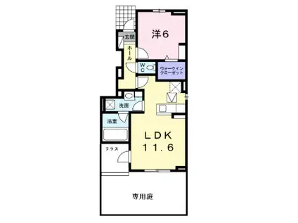 マーリエ(1LDK/1階)の間取り写真