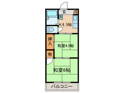 エスポワール嶋田(2K/3階)の間取り写真