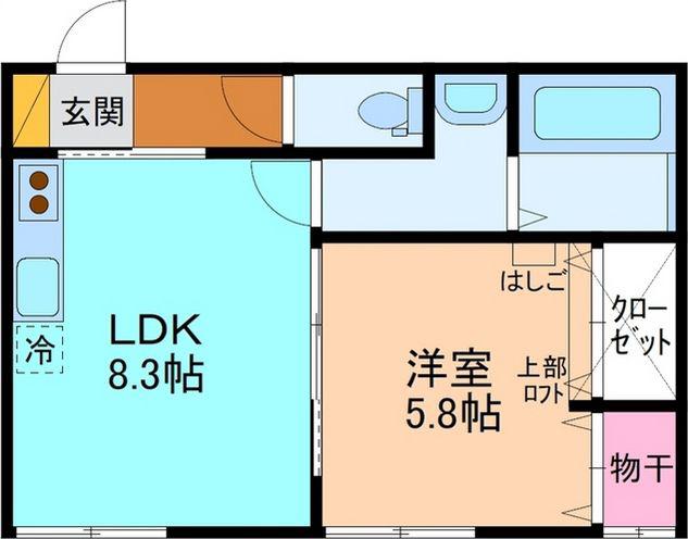 ガネーシャ(1LDK/2階)の間取り写真