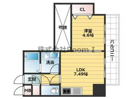 アートレジデンス上町(1LDK/2階)の間取り写真
