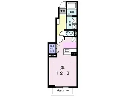 コメコメ・ハウス(ワンルーム/1階)の間取り写真