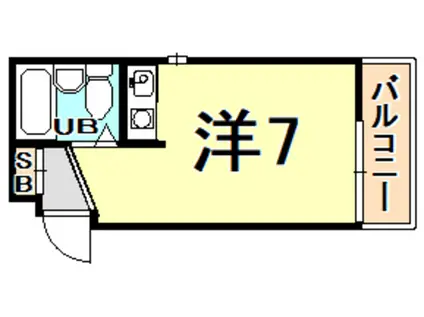 ダイドーメゾン西宮北口Ⅱ(ワンルーム/2階)の間取り写真