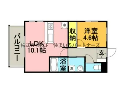 メゾン・ド・クレール(1LDK/1階)の間取り写真