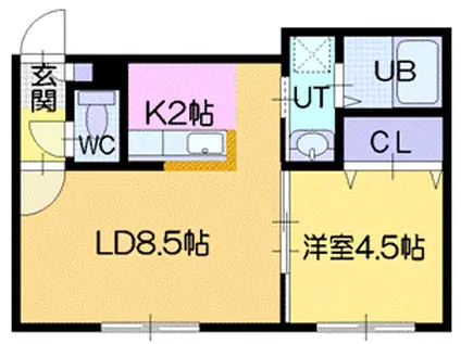 サードエポック文京台(1LDK/3階)の間取り写真