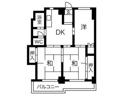 メゾン小六(3DK/1階)の間取り写真