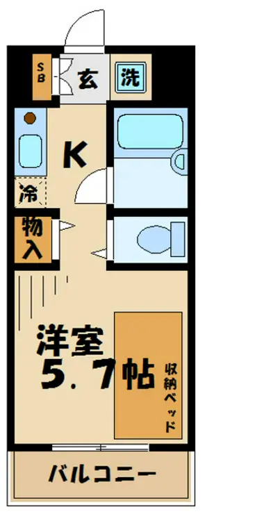 多摩学生マンション 3階階 間取り