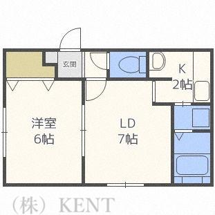 パルテール発寒III(1LDK/3階)の間取り写真