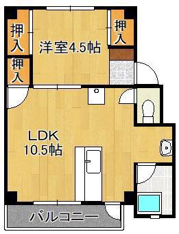 RENATUS上津役I(1LDK/5階)の間取り写真