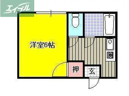 茅野ビル(1K/3階)の間取り写真