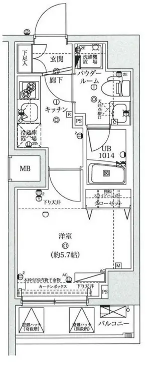 スパシエフルス綱島 7階階 間取り