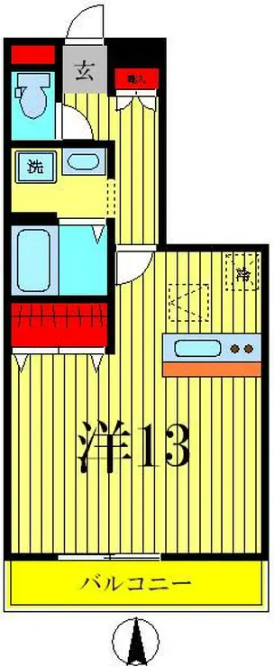 エスポワール西新井 1階階 間取り