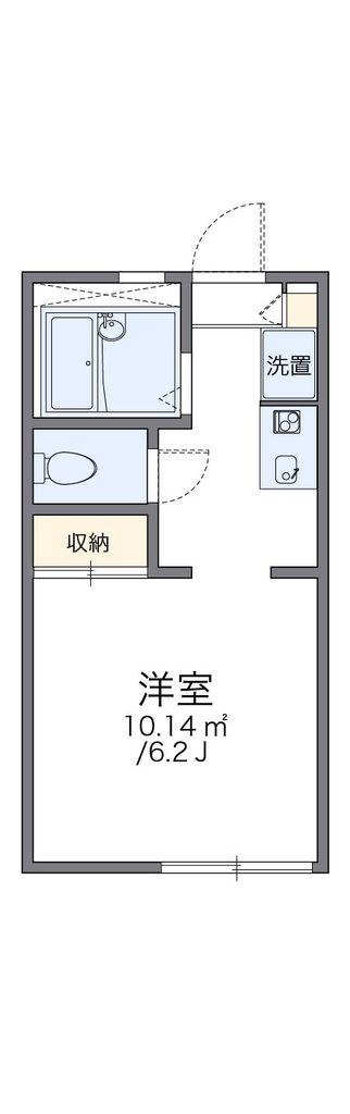 レオパレスウィル山手(1K/1階)の間取り写真