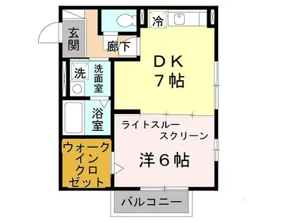 ビアンコ フォレスタ(1DK/1階)の間取り写真