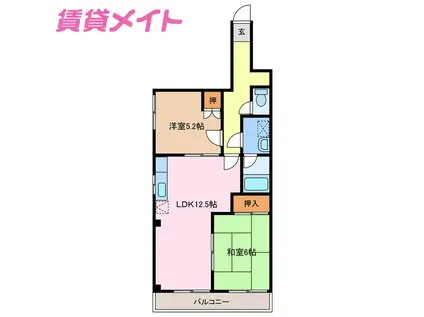 メゾン志氏野(2LDK/1階)の間取り写真