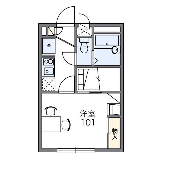 レオパレスATLAS(1K/1階)の間取り写真