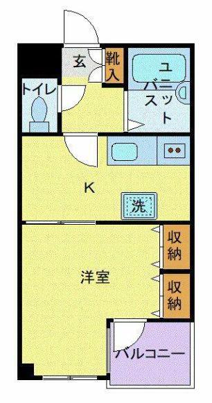 セントビック津田沼(1K/2階)の間取り写真