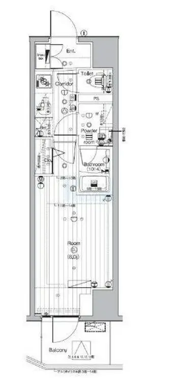 PREMIUM CUBE 池袋要町 8階階 間取り
