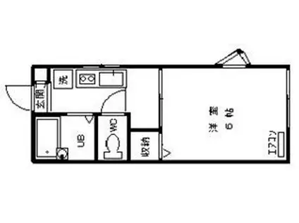 メゾンドグレイス(1K/1階)の間取り写真