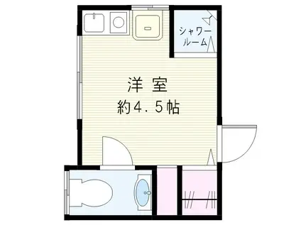 ユタカハイム(ワンルーム/2階)の間取り写真