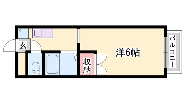 エステートピア セルベイユII(1K/2階)の間取り写真