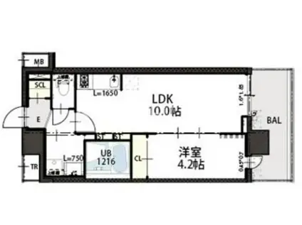 GRAND LUCE(1LDK/7階)の間取り写真