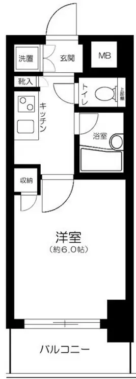 パレステュディオ神楽坂 6階階 間取り