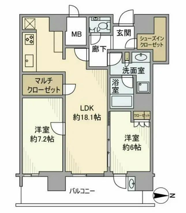 パークシティ武蔵小杉ステーションフォレストタワー 24階階 間取り