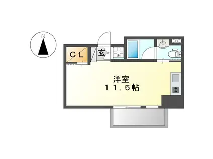 COZY名城公園(ワンルーム/3階)の間取り写真