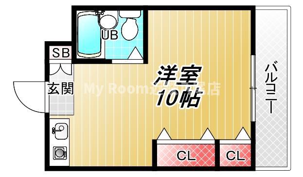 メゾンワールド(ワンルーム/4階)の間取り写真