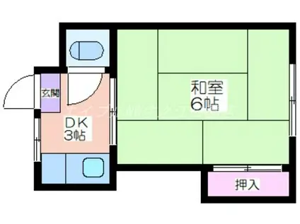 ハイツ葵(1DK/3階)の間取り写真