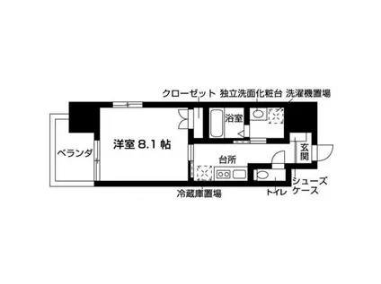 エルメディオ千種(1K/2階)の間取り写真