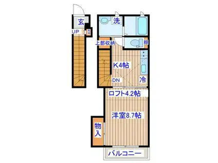 IIE SAINT-LOUIS I(1K/2階)の間取り写真