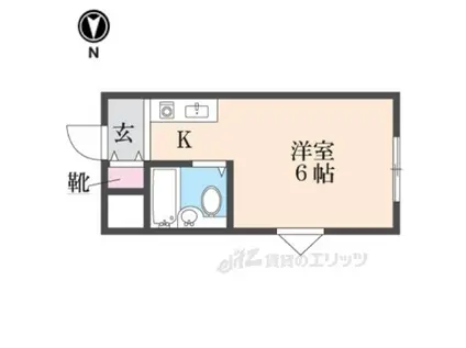 インテリジェントマンション・エソール(ワンルーム/4階)の間取り写真