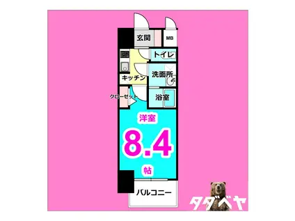 SーRESIDENCE庄内通(1K/10階)の間取り写真