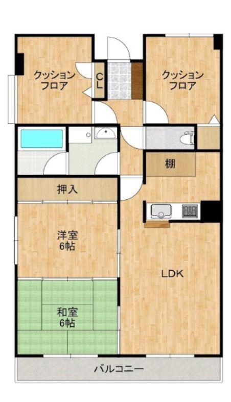パールホワイト鍛治町(4LDK/3階)の間取り写真