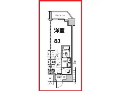エスレジデンス両国アヴェニュー(1K/5階)の間取り写真