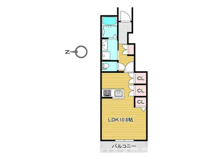 ブライト羽ノ浦A(ワンルーム/1階)の間取り写真