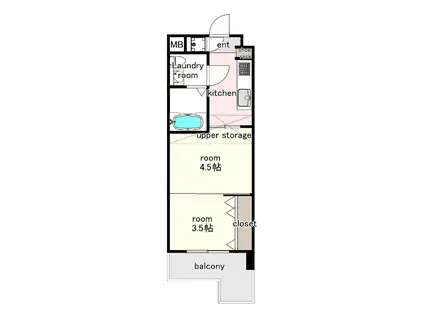 NO55 WES-PROJECT55博多(2K/11階)の間取り写真